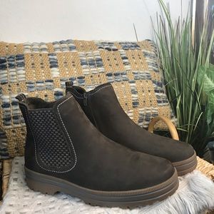 Jana Men’s Brown Platform Ankle Boots Size 9.5